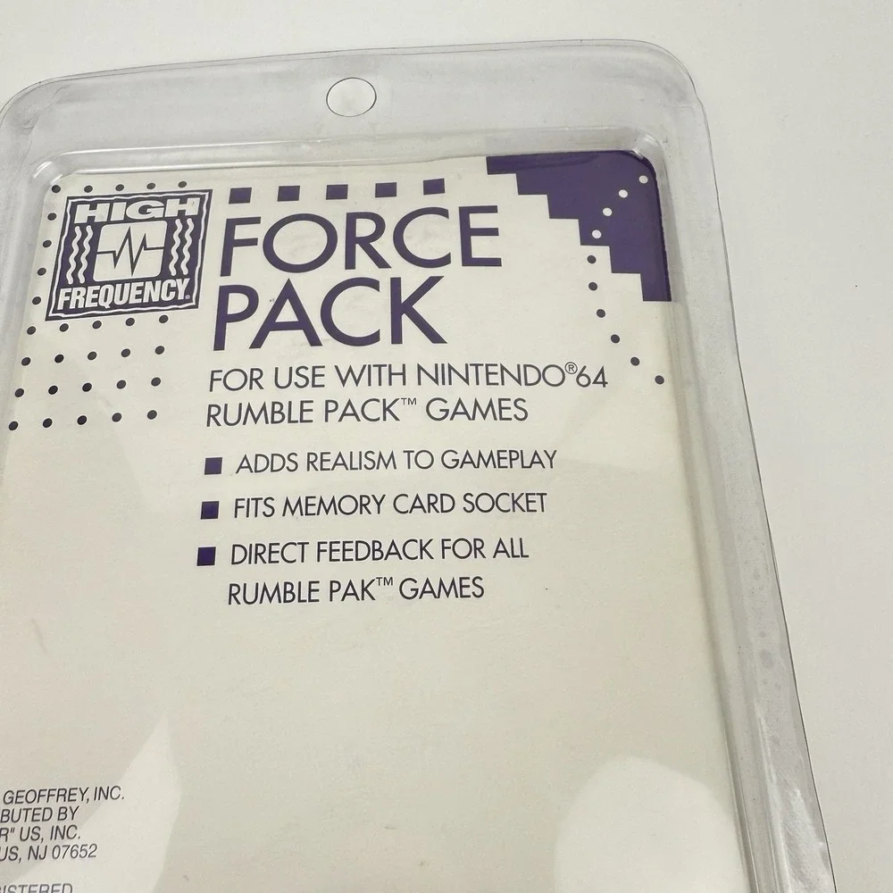 High Frequency N64 Force Pack For Nintendo 64 Rumble Pack Brand New Sealed